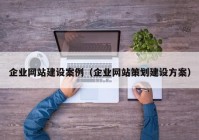 企业网站建设案例（企业网站策划建设方案）