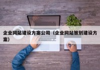 企业网站建设方案公司（企业网站策划建设方案）